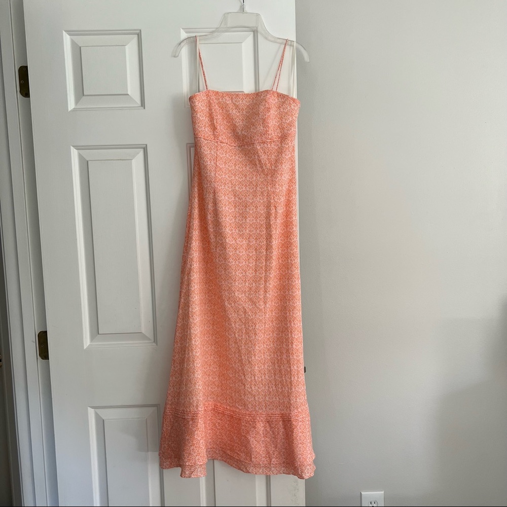 EXPRESS FLORAL MIDI EMPIRE DRESS